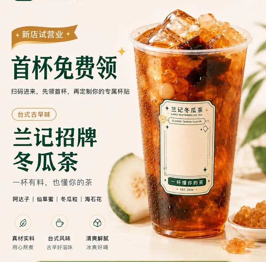 兰记招牌冬瓜茶首页主视觉